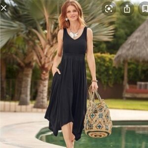 Sundance Zahra Smocked Asymmetrical Hem Dress